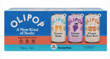 Variety pack soda box with Cream, Classic Grape, and Root Beer cans
