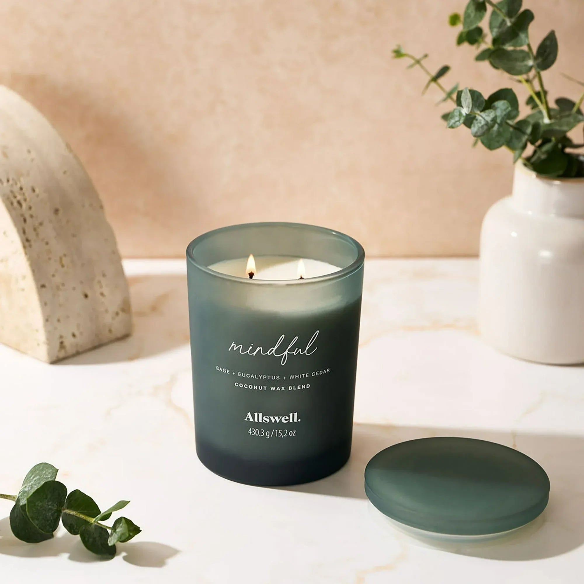 Allswell Scented 2-Wick Spa Jar Candle 15oz.