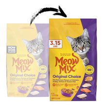 Two dry cat food bags, Original Choice, 3.15 lb each
