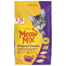 Dry cat food bag, 3.15 lb, Original Choice with cat graphic