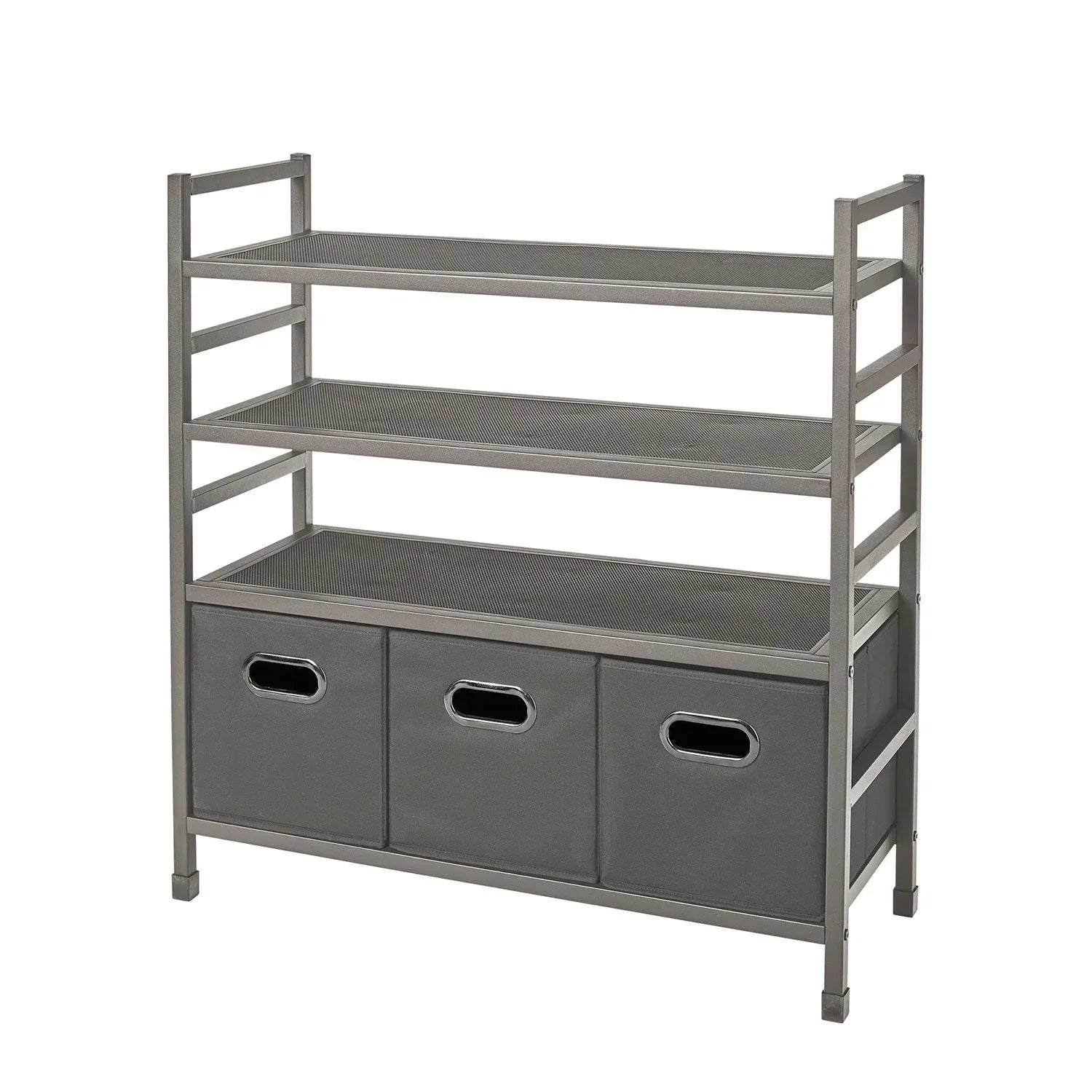 neatfreak 4-Tier Stackable Metal Storage Rack with Fabric Bins