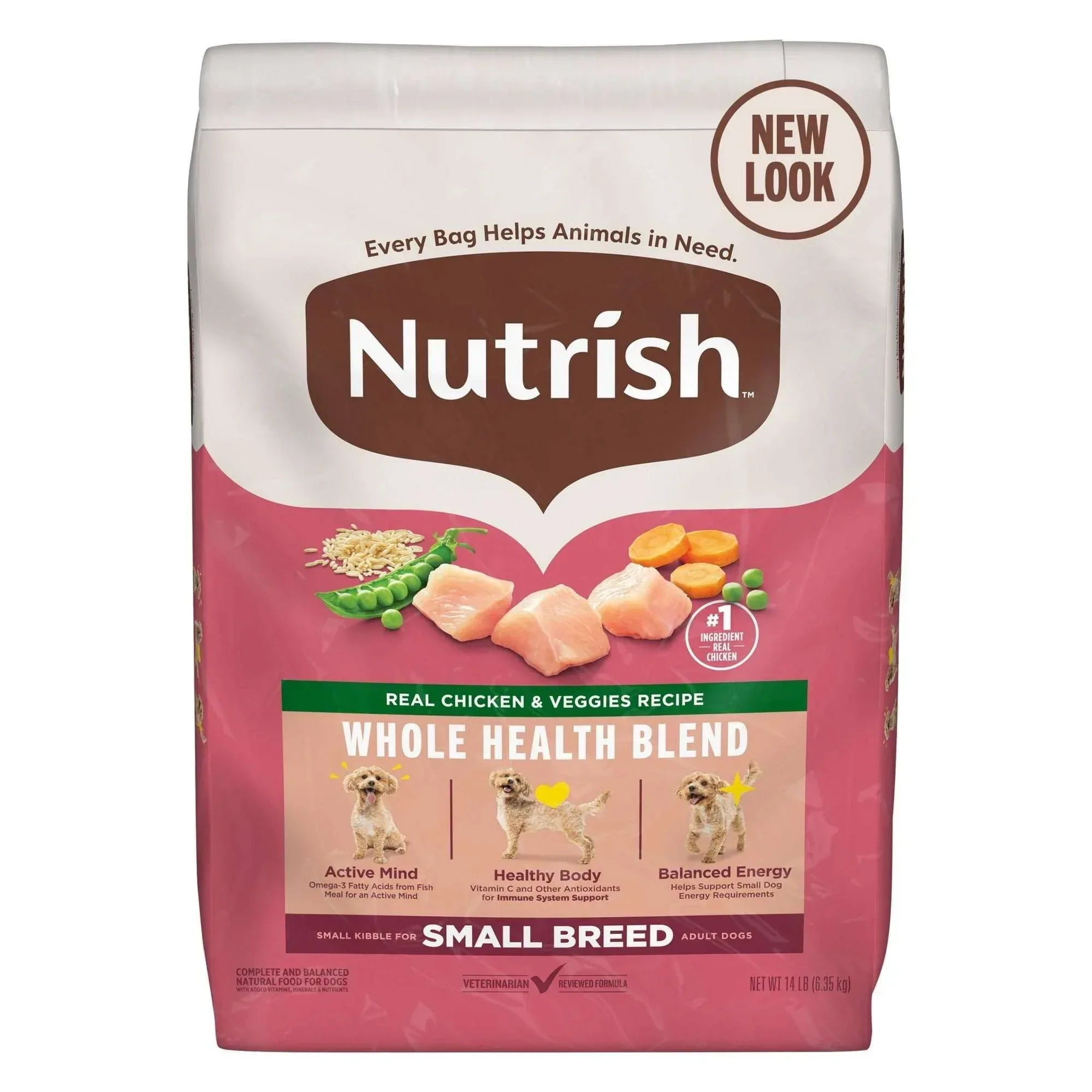Nutrish Small Breed Real Chicken & Veggies Recipe Whole Health Blend Dry Dog Food