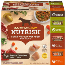 Rachael Ray Nutrish wet dog food variety pack, 6-count tub assortment