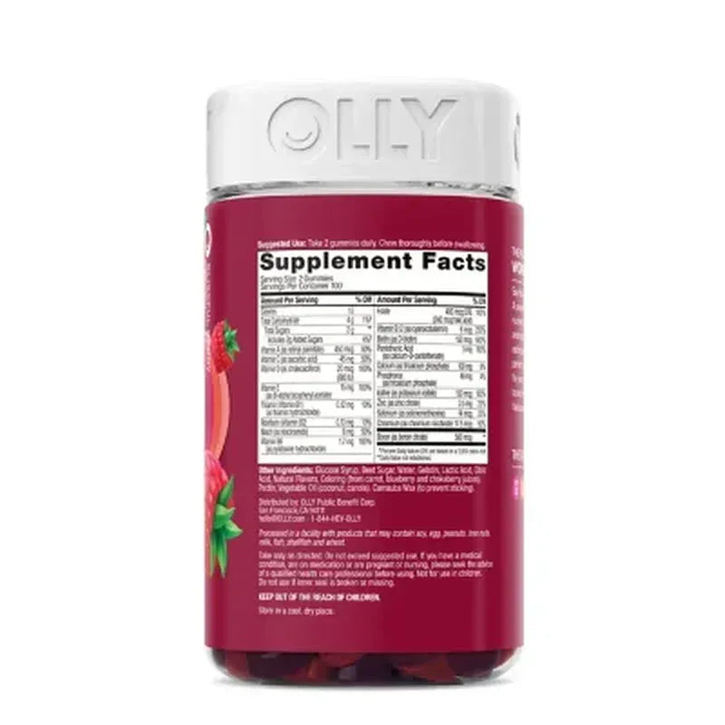 OLLY Women'S Multivitamin Gummies, Health & Immune Support, Berry (200 Ct.)