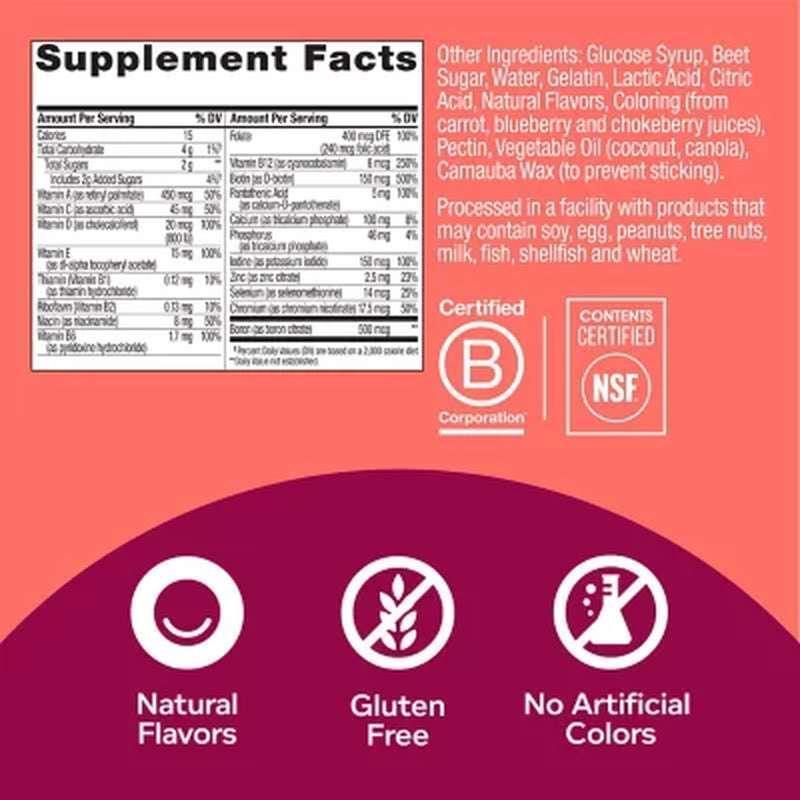 OLLY Women'S Multivitamin Gummies, Health & Immune Support, Berry (200 Ct.)