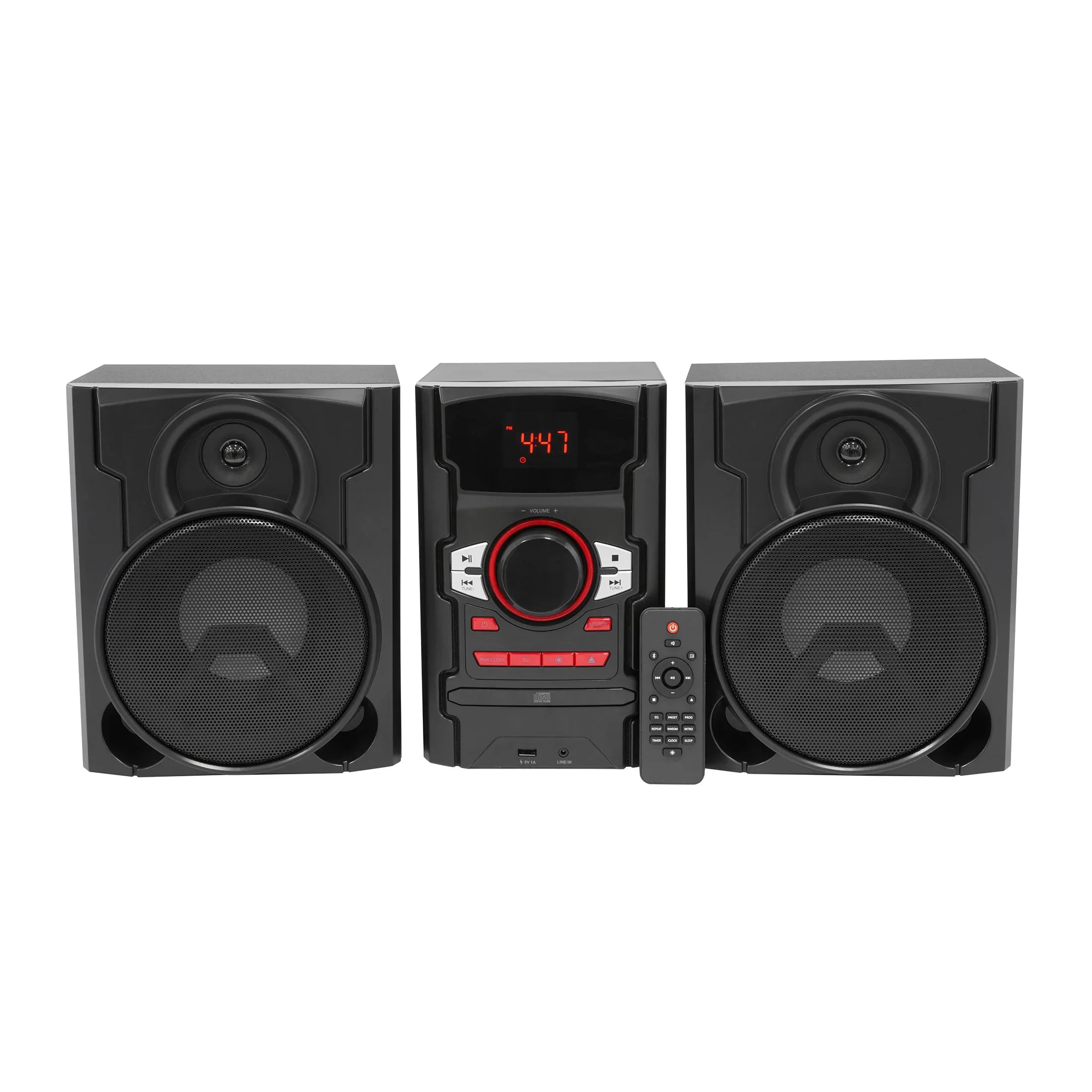 Onn. 100W CD Stereo System with Bluetooth and USB Charging Port