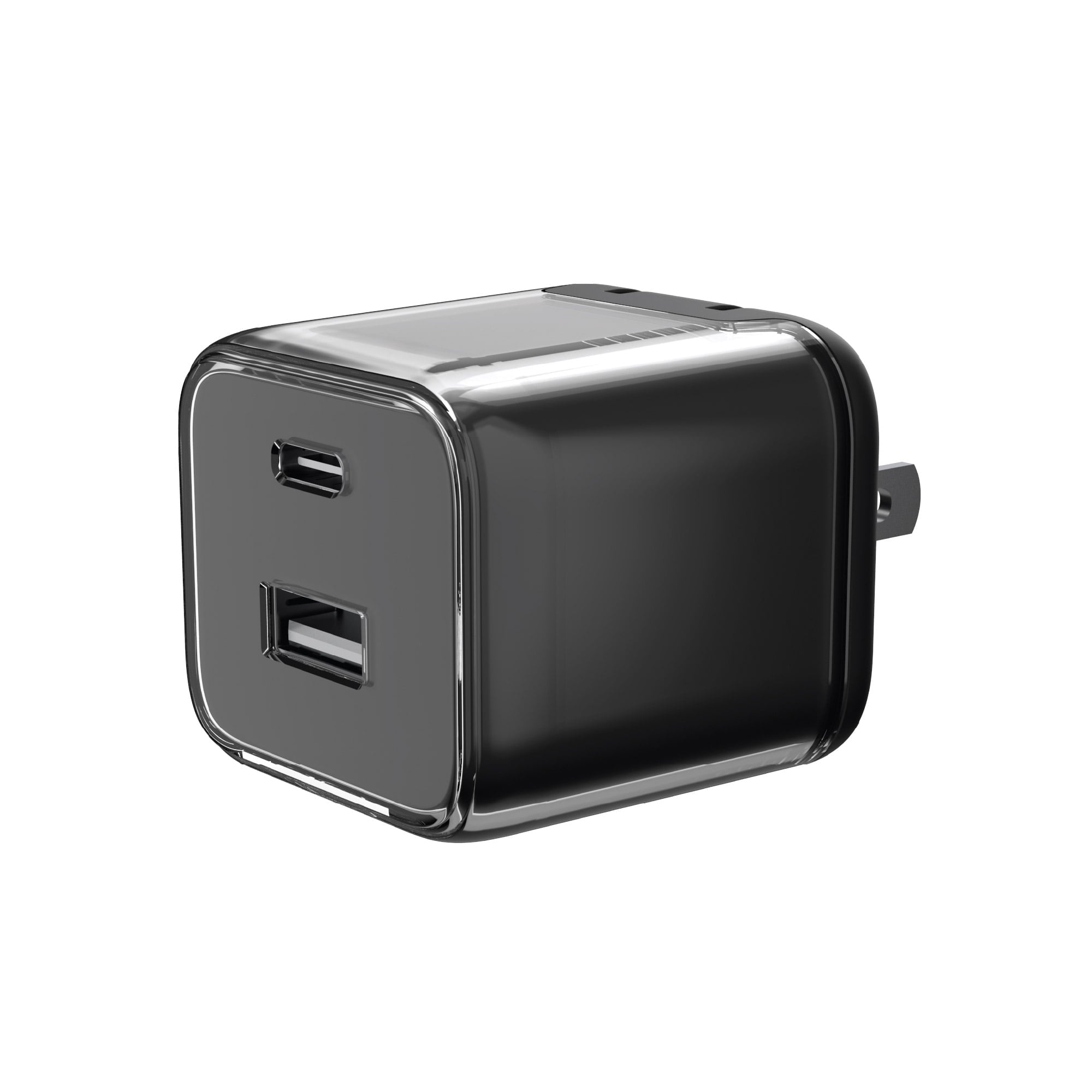 onn 32W Dual-Port USB-C & USB-A Wall Charger, Fast Charging, USB-IF Certified, Foldable Plug, Purple – Compatible with iPhone, iPad, AirPods, Samsung Galaxy, Note, Pixel & More
