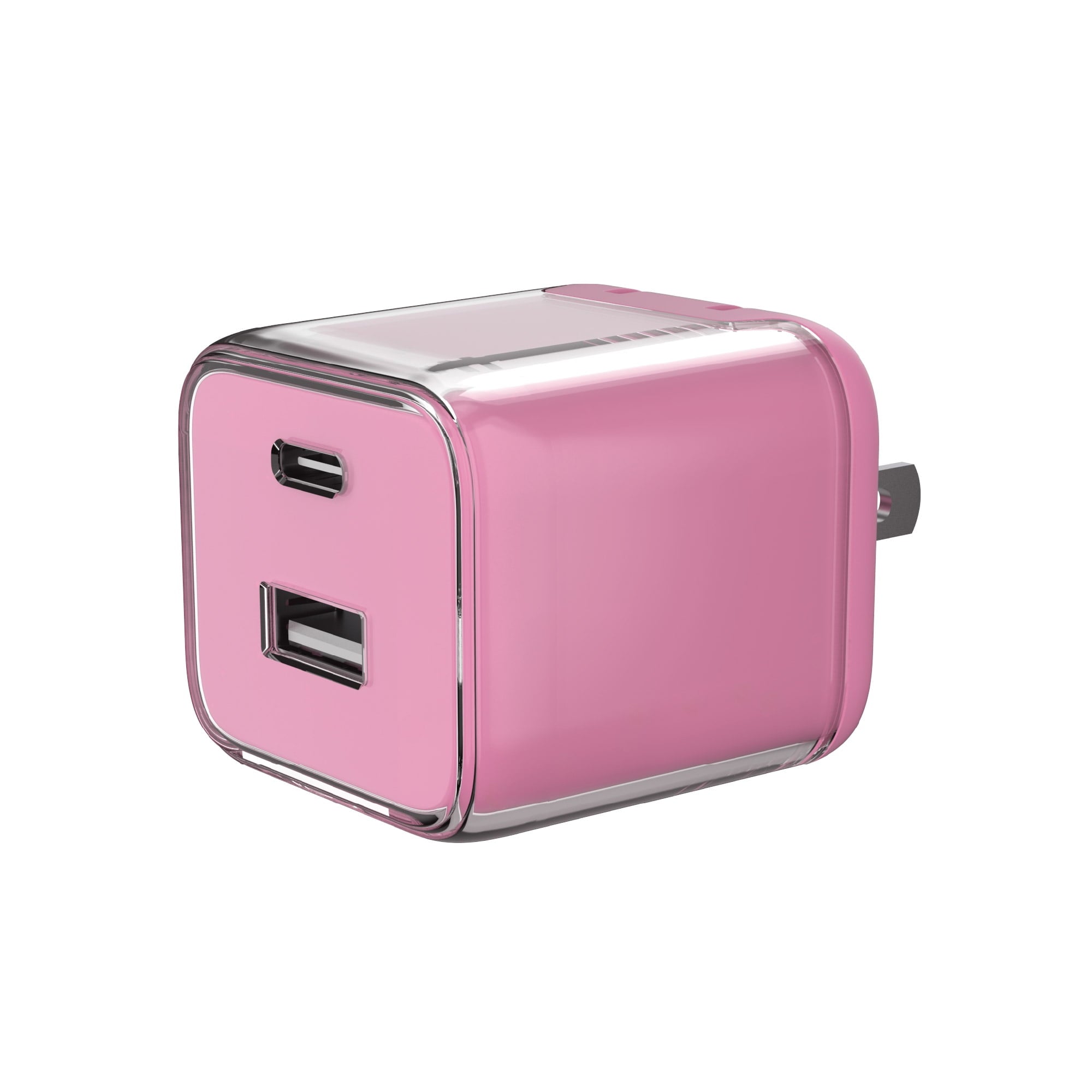 onn 32W Dual-Port USB-C & USB-A Wall Charger, Fast Charging, USB-IF Certified, Foldable Plug, Purple – Compatible with iPhone, iPad, AirPods, Samsung Galaxy, Note, Pixel & More