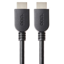 Black HDMI cable with two plug ends, Type-A connectors