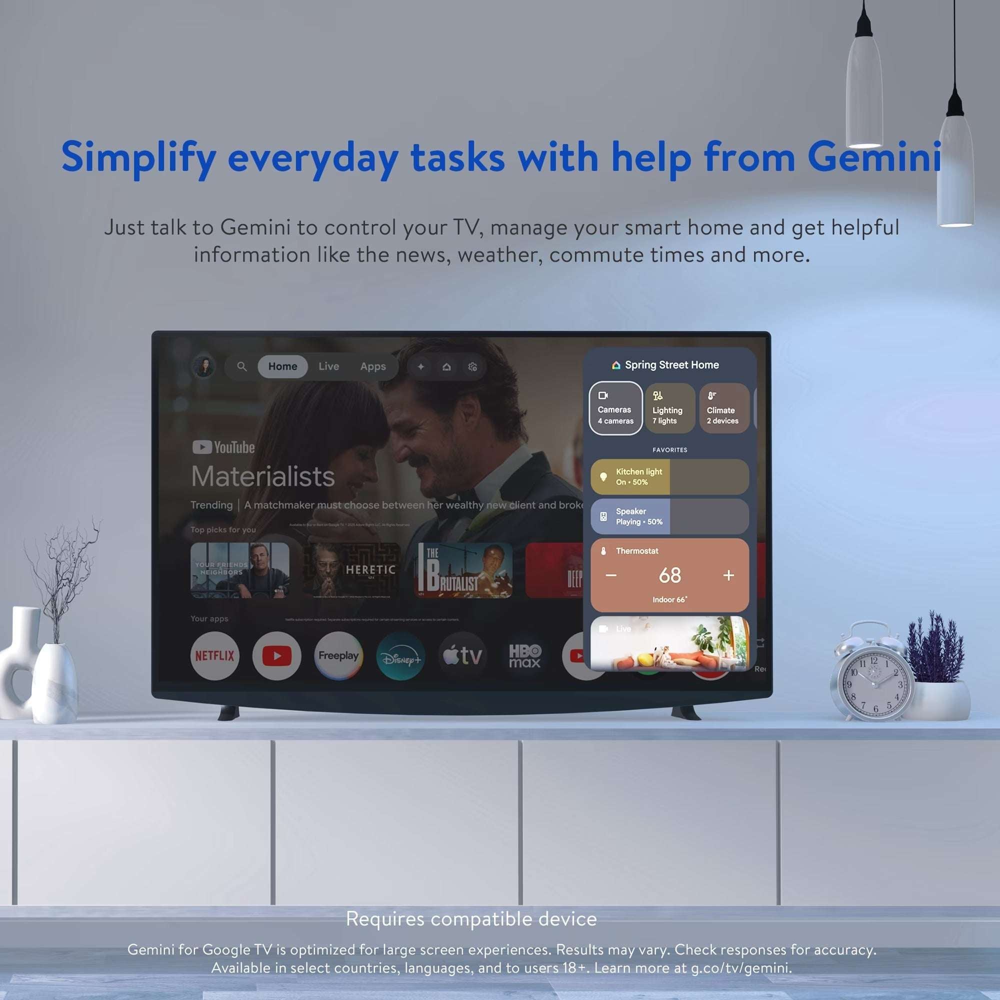 onn 4K Streaming Device, Google TV with Gemini (NEW 2026 Model) - Fast Streaming, Ultra HD, 8GB Storage, 2GB RAM, Remote With Voice Control - U.S. Compatible only