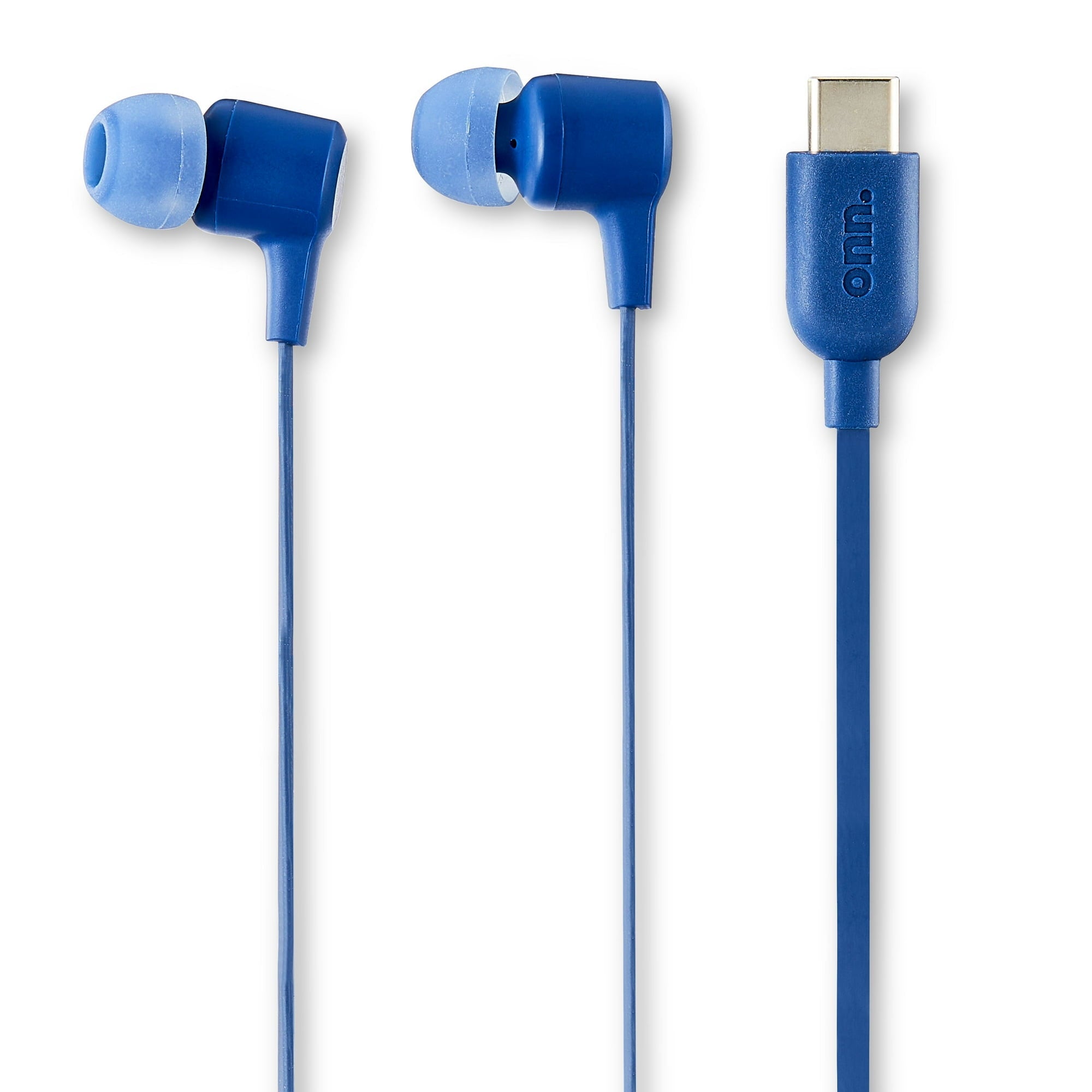 onn. Pink Wired Earphones with USB-C and Microphone