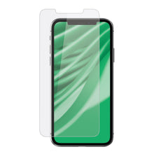 Tempered glass screen protector, clear and rounded with cutouts for phone screen