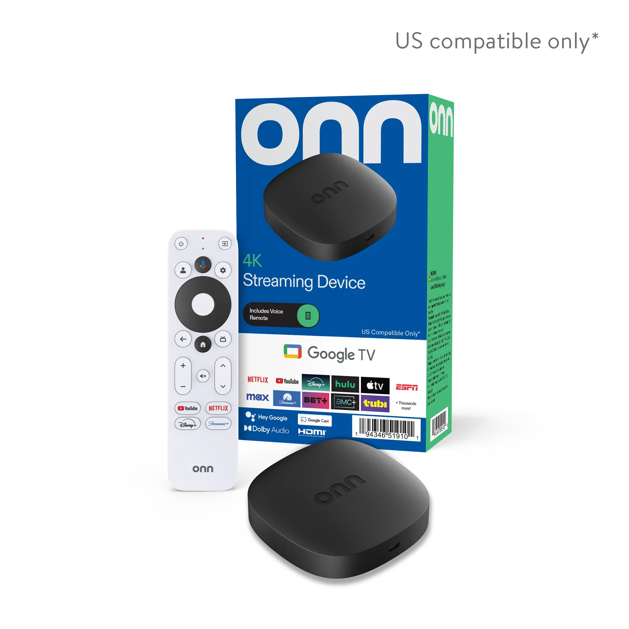 onn 4K Streaming Device, Google TV - Fast Streaming, Ultra HD, 8GB Storage, 2GB RAM, Remote with Voice Control - USA MEGA SHOP