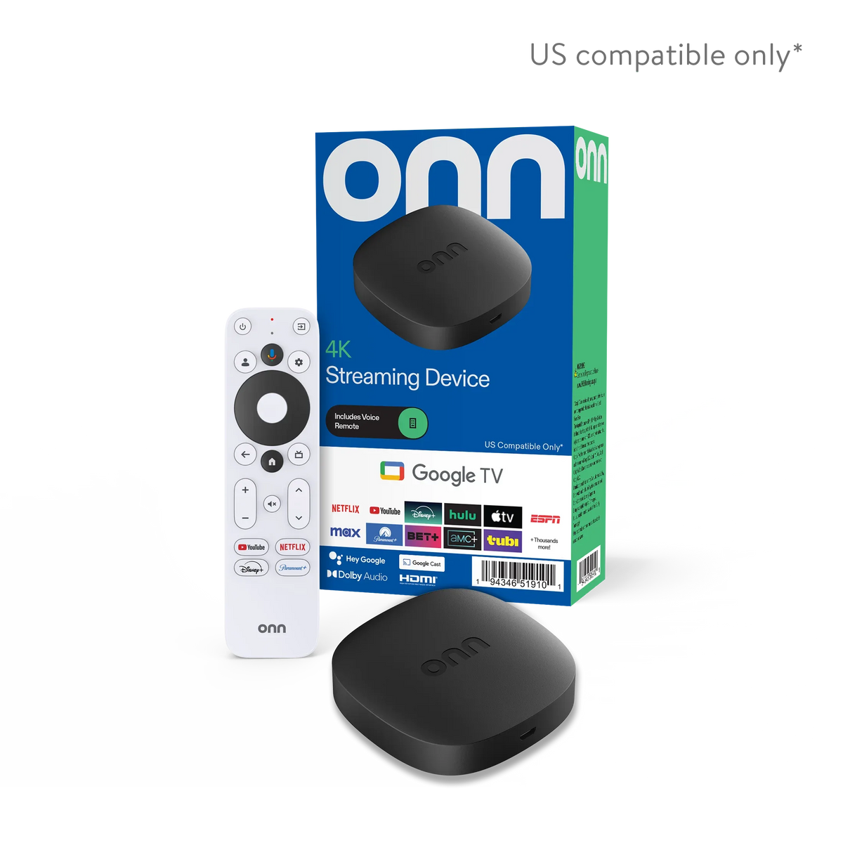 onn 4K Streaming Device, Google TV - Fast Streaming, Ultra HD, 8GB Storage, 2GB RAM, Remote with Voice Control - USA MEGA SHOP