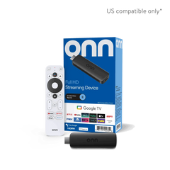 onn Full HD Streaming Device, Google TV - Fast Streaming, 8GB Storage, 1.5GB RAM, Remote with Voice Control