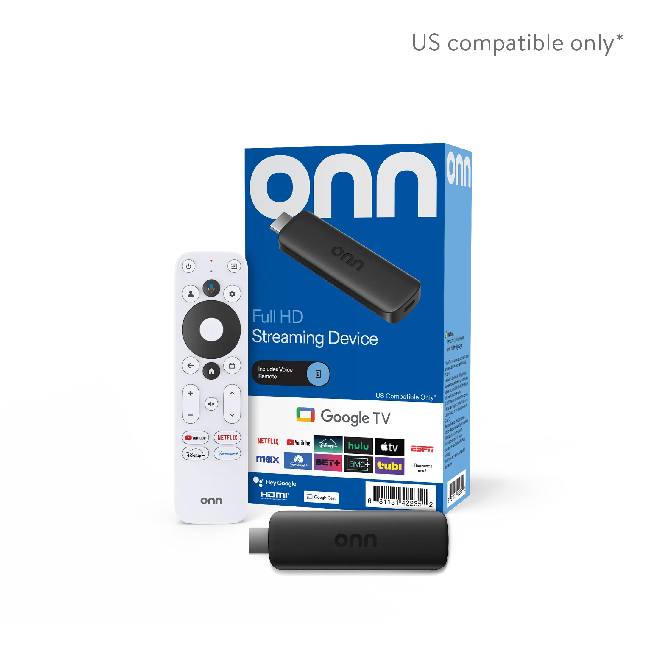 onn Full HD Streaming Device, Google TV - Fast Streaming, 8GB Storage, 1.5GB RAM, Remote with Voice Control - USA MEGA SHOP
