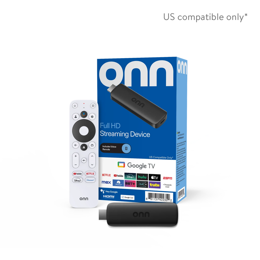 onn Full HD Streaming Device, Google TV - Fast Streaming, 8GB Storage, 1.5GB RAM, Remote with Voice Control - USA MEGA SHOP