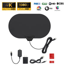Indoor dual-color amplified antenna with included cable and power adapters