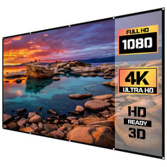 onn 120" Portable Indoor/Outdoor 16:9 Wall-Mounted Theater Projection Screen