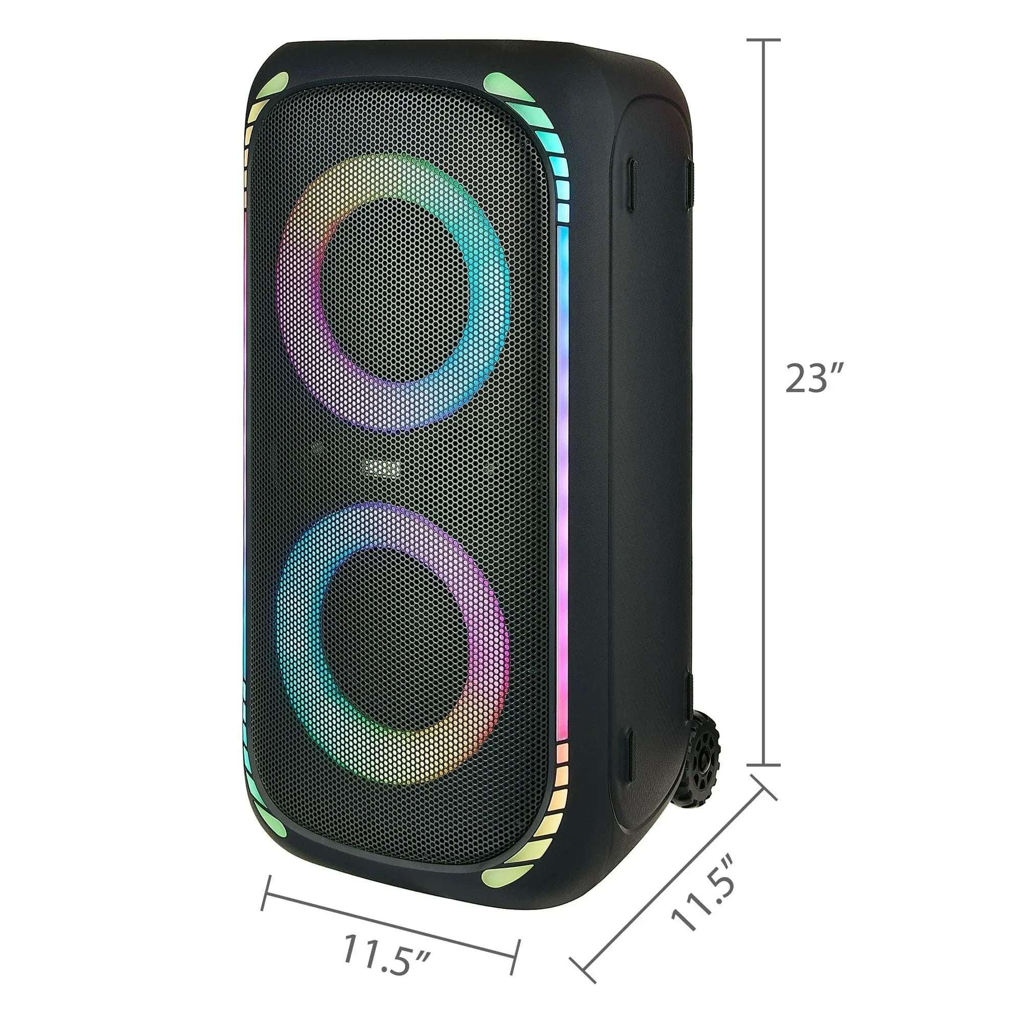 onn. Large Party Speaker Gen 2 with LED Lighting