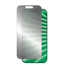 Mirror glass screen protector for iPhone, dark gray film with front cutouts