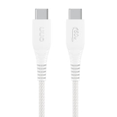 onn 3ft USB-C To USB-C Braided Charging Cable, Fast Charging, USB-IF Certified, White - Compatible with iPhone 17/16/15 Series, Samsung Galaxy, Note, Pixel Devices iPad Pro, & More