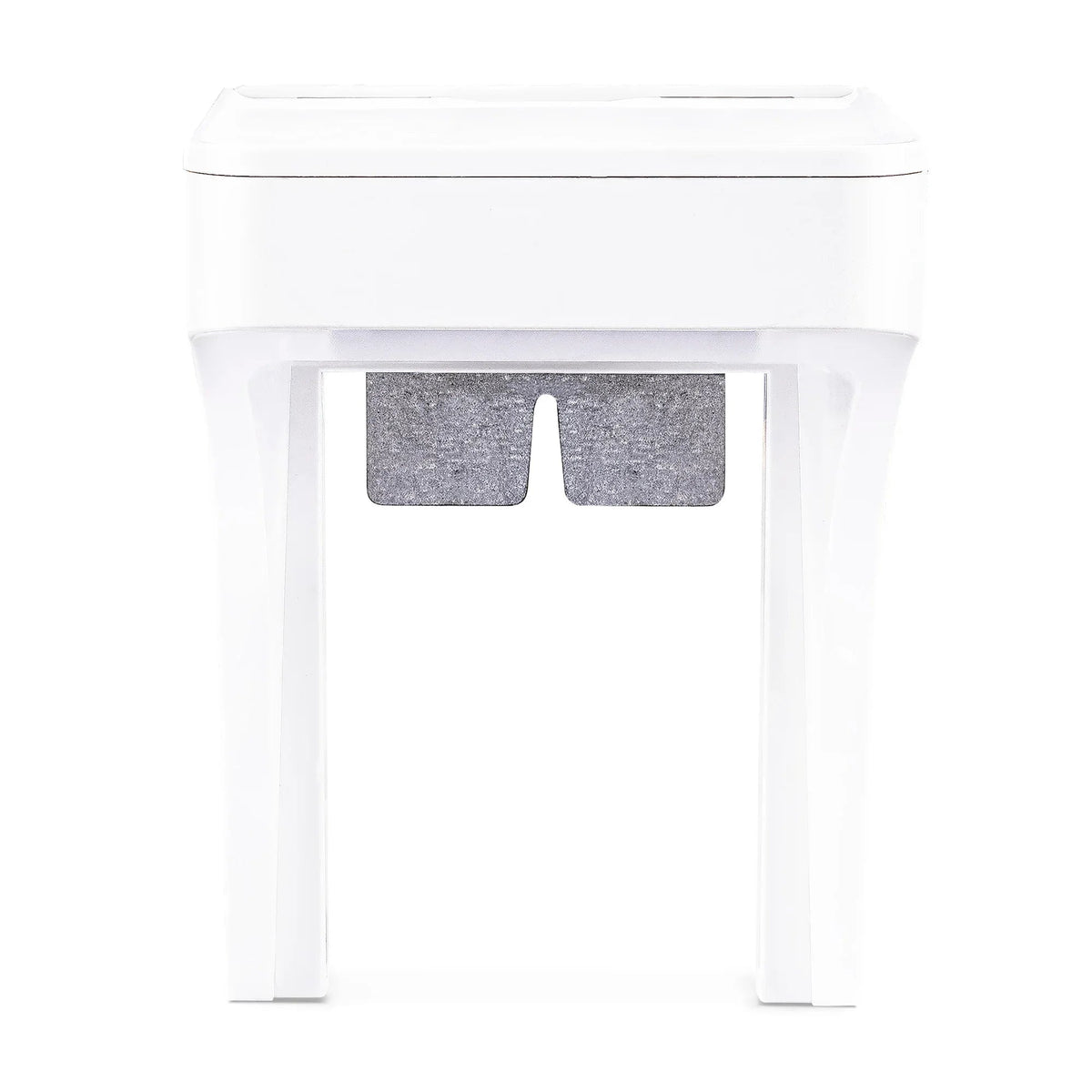 onn. White Outlet Shelf with Power Cord Storage Compartment