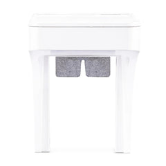 onn. White Outlet Shelf with Power Cord Storage Compartment