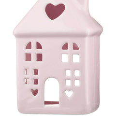 Ceramic House Tabletop Decoration, Pink, 6", Valentine's Day by Way To Celebrate