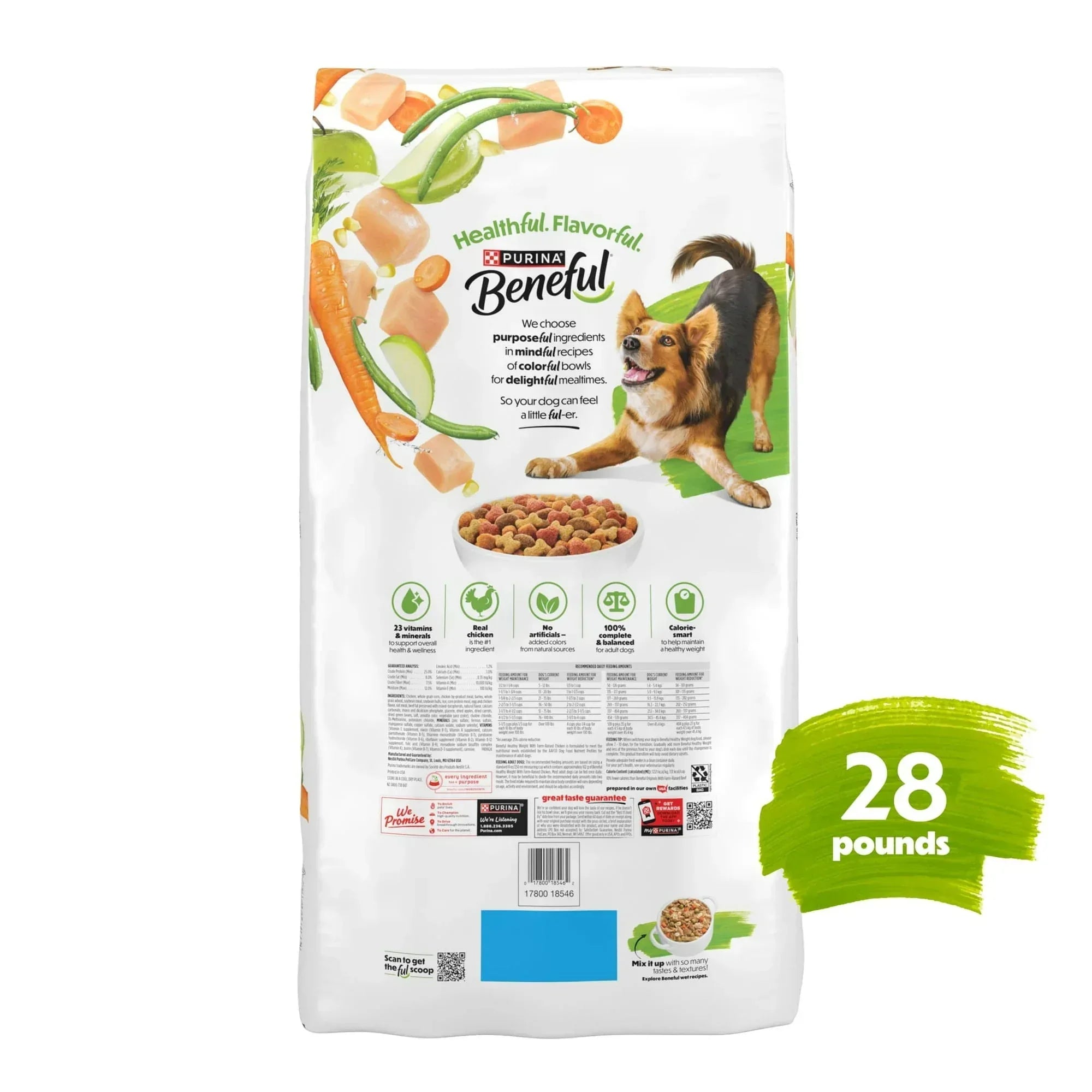 Purina Beneful Healthy Weight with Farm-Raised Chicken Natural Dog Food Dry Formula with Added Vitamins, Minerals and Nutrients