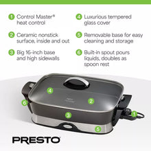 Nonstick electric skillet with removable base and built-in pour spout