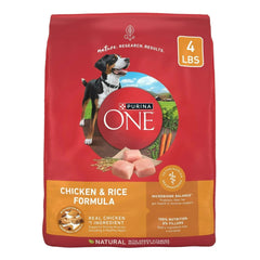 Purina One Dry Dog Food for Adult Dogs High Protein, Real Chicken & Rice