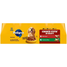 Wet dog food multipack carton back panel with 12-can count and flavor mix