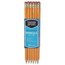 Pre-sharpened No. 2 HB pencil sleeve, 12 count, orange with dark red tips.