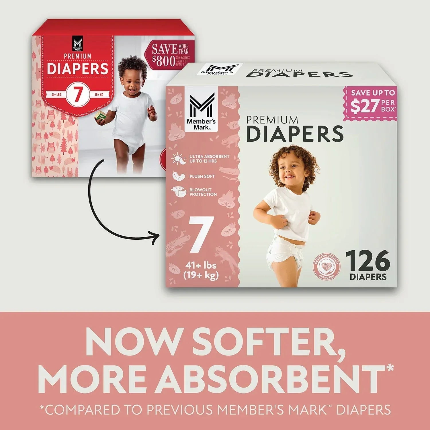 Member's Mark Premium Baby Diapers, Choose Size