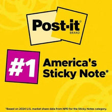 Post-it brand #1 sticky note label on yellow background