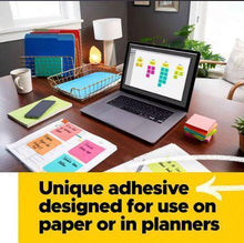 Pastel sticky notes scattered and attached to paper for reminders