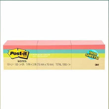 Pastel sticky notes pad box, 3 x 3 in, 100 sheets per pad (18 pk)