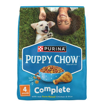 Purina Puppy Chow Complete dry dog food bag with chicken & rice, 4 lb
