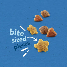 Bite-sized kibble pieces graphic with bite size label