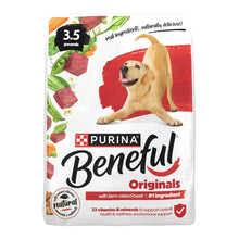 Purina Beneful Originals dry dog food bag, 3.5 lb farm-raised beef recipe