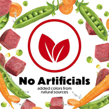 Purina Beneful Originals bag badge reading No Artificials, with added colors from natural sources