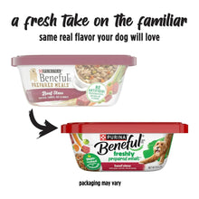 Purina Beneful beef stew wet dog food tub, Freshly Prepared Meals