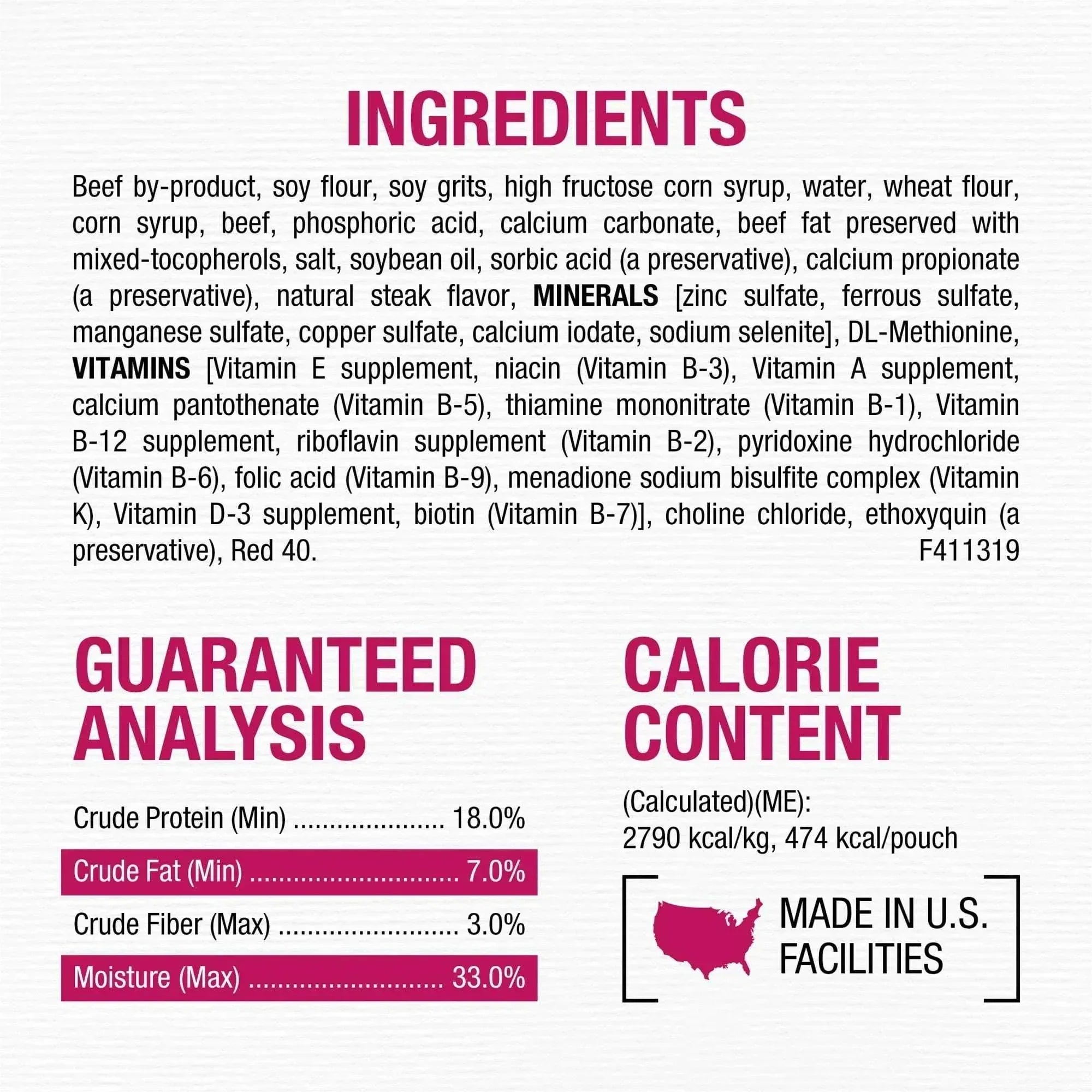 Purina Moist & Meaty Dry Dog Food, High Protein Steak Flavor with Real Beef, 6 oz Per Pouches