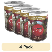 Wet dog food variety pack with turkey & venison cans, 4 pack