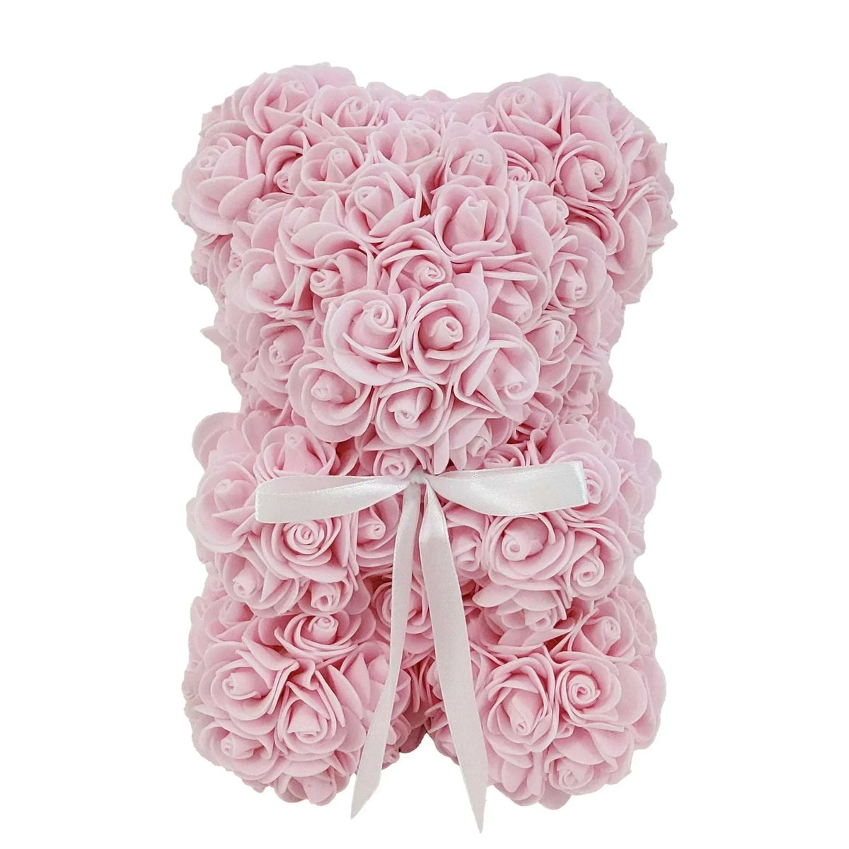 Way To Celebrate 9.25" Artificial Rose Bear Valentine's Day Gift, Light Pink Color