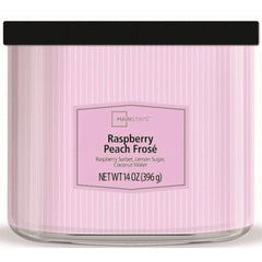 Mainstays 3-Wick Textured Wrap Raspberry Peach Frose Candle, 14 oz