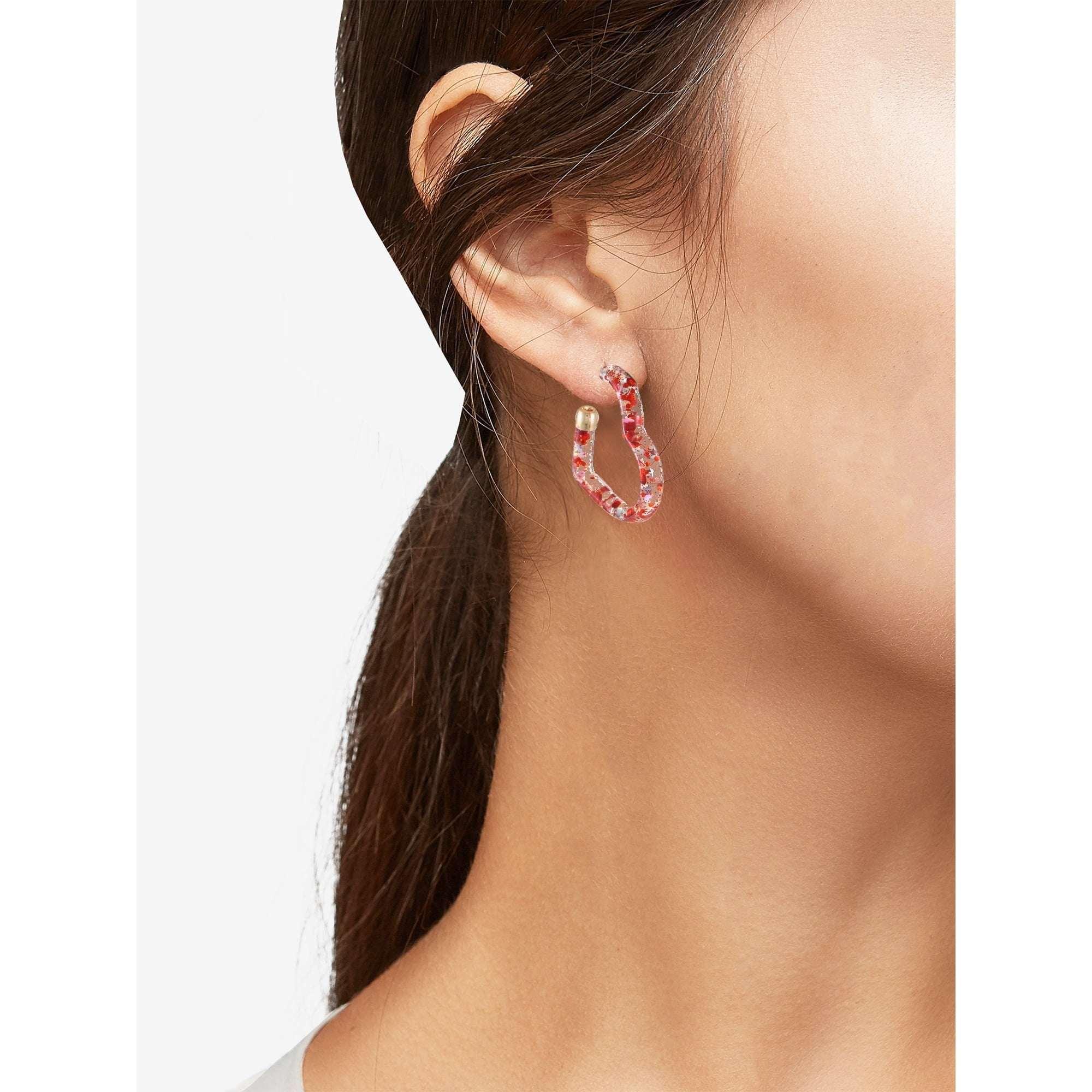 Way to Celebrate Valentine's Day Open Heart Hoop Earrings, 1 Pair