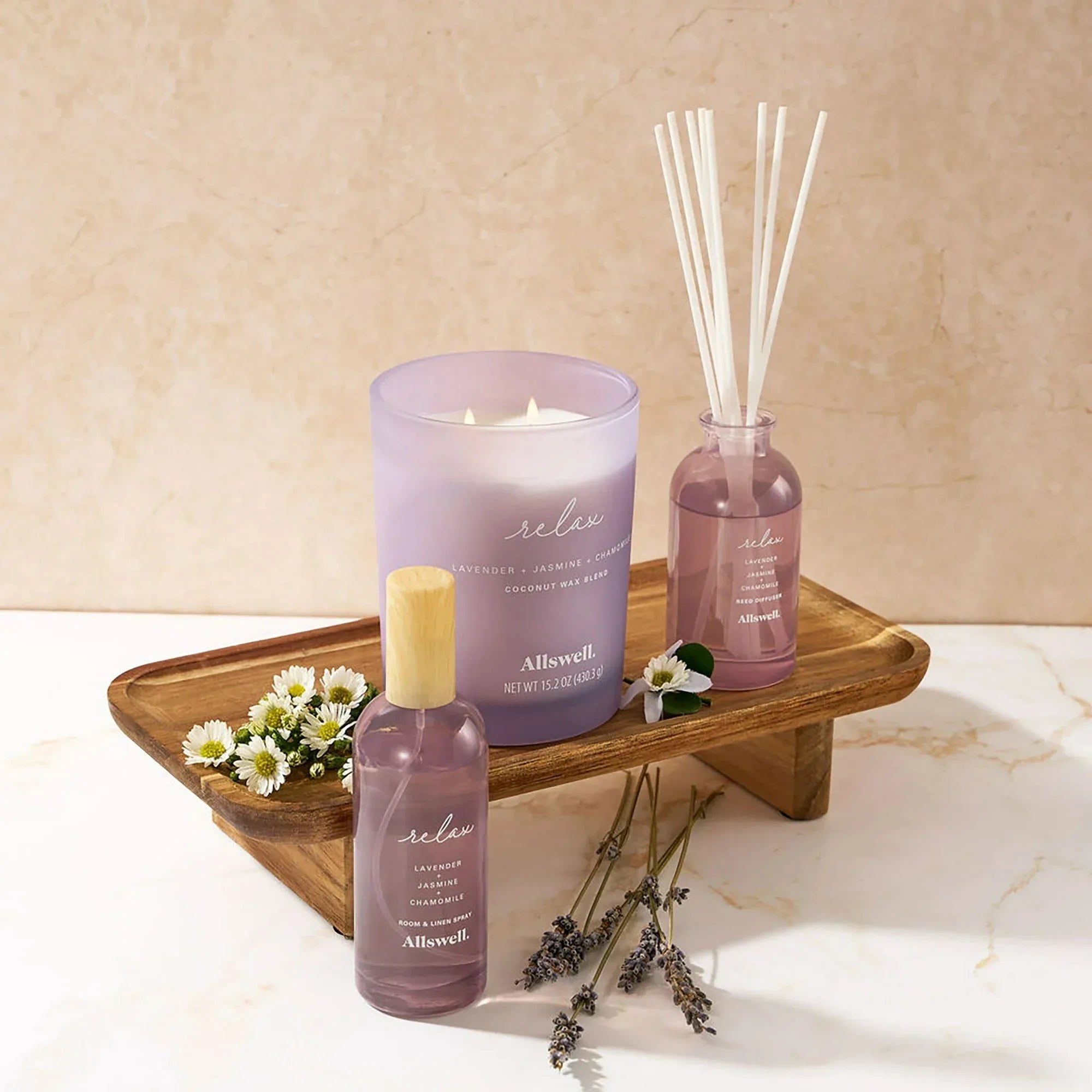Allswell Scented 2-Wick Spa Jar Candle 15oz.