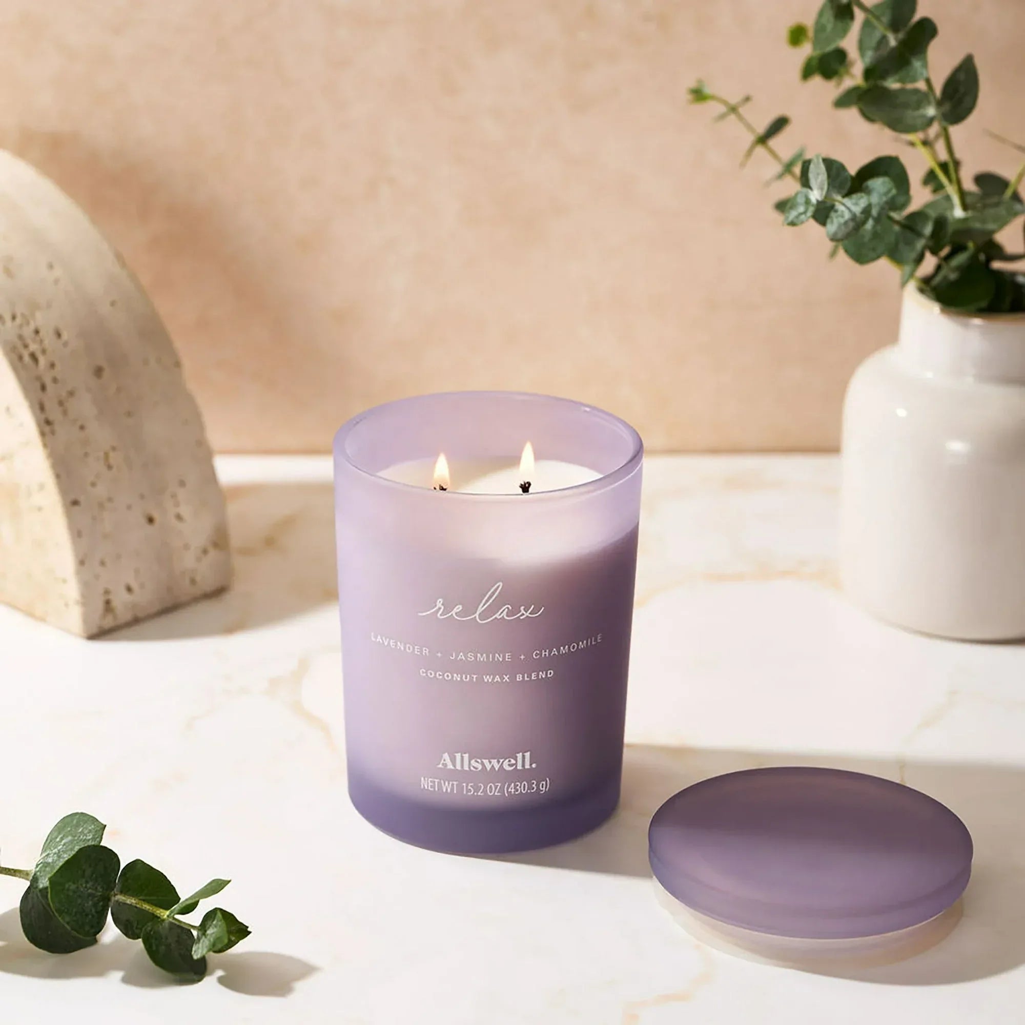 Allswell Scented 2-Wick Spa Jar Candle 15oz.